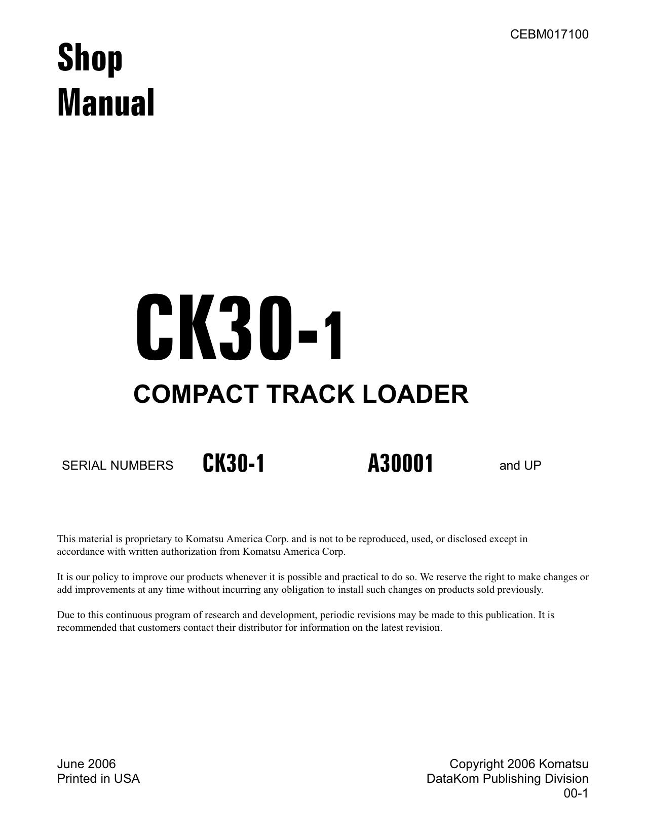 CK30-1 Shop Manual